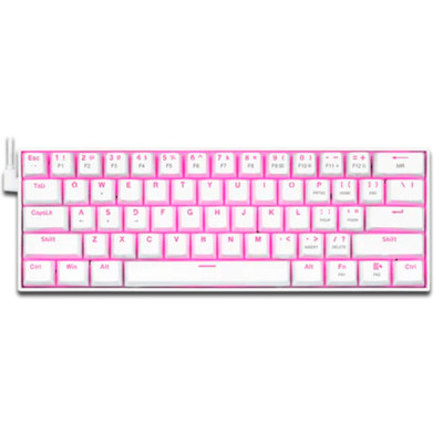 Redragon K630 - White Pink Blacklight